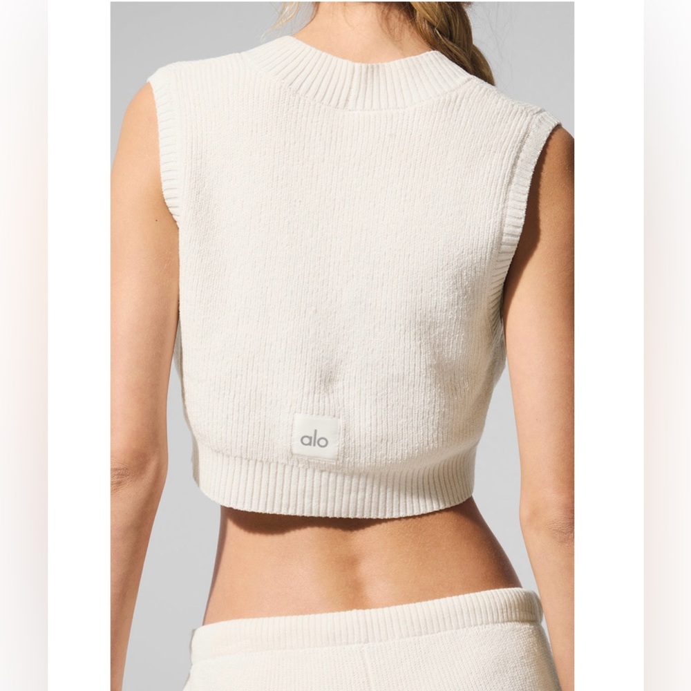 ALO YOGA Women’s Supernatural Sweater Tank – Ivory Size M – New with tags - Picture 9 of 9